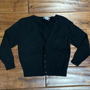 Cropped Black Cardigan